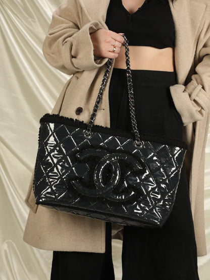 Chanel Tweed & Vinyl Tote