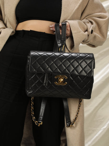Extremely Rare Chanel Lambskin Classic Flap Backpack