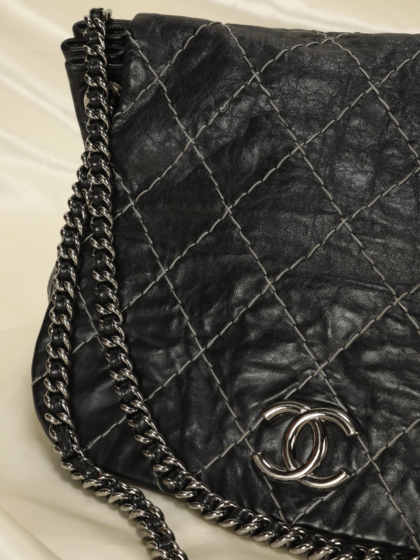 Chanel Wild Stitch Chain Flap Bag