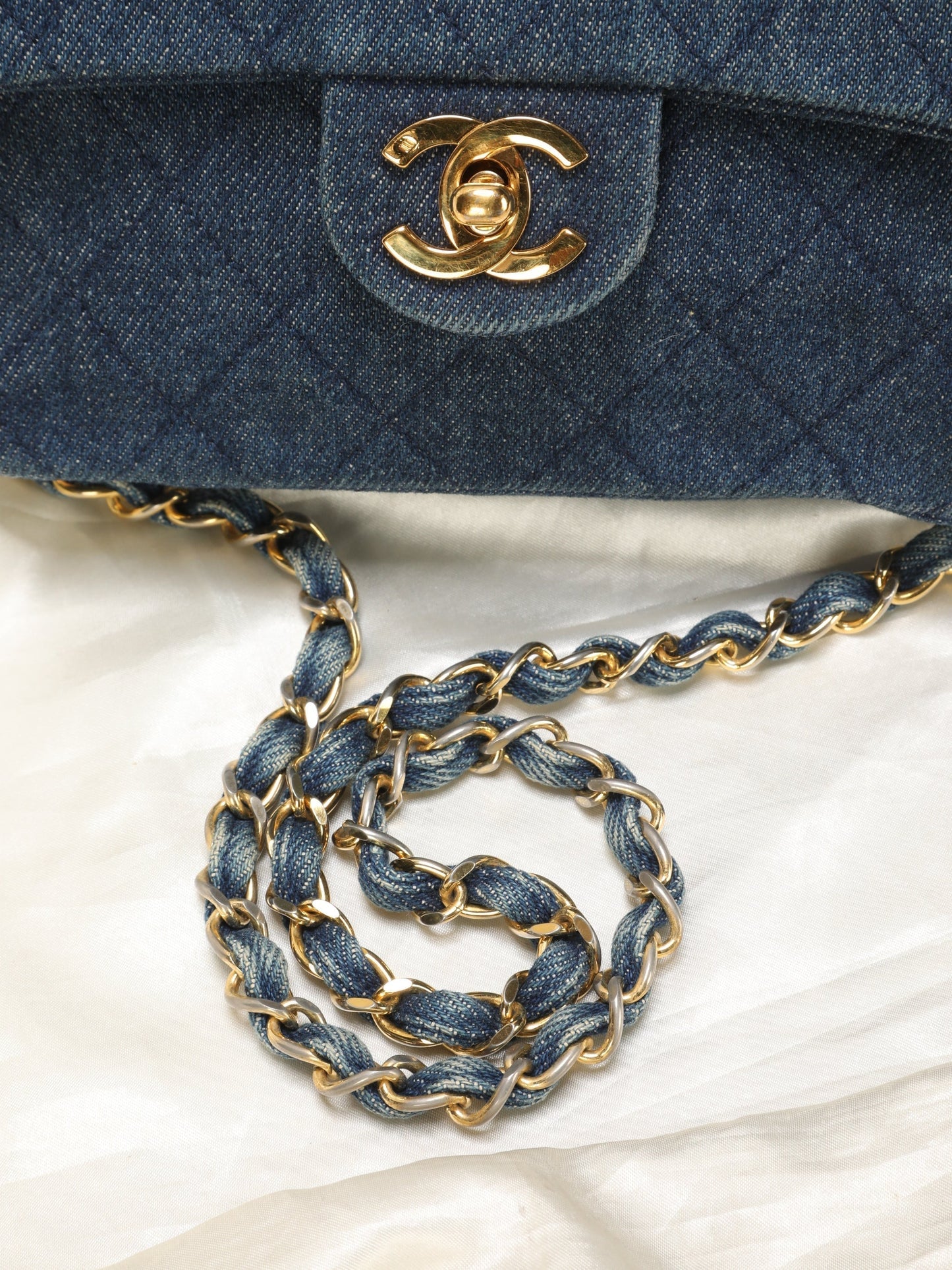 Extremely Rare Chanel Denim Mini Classic Flap