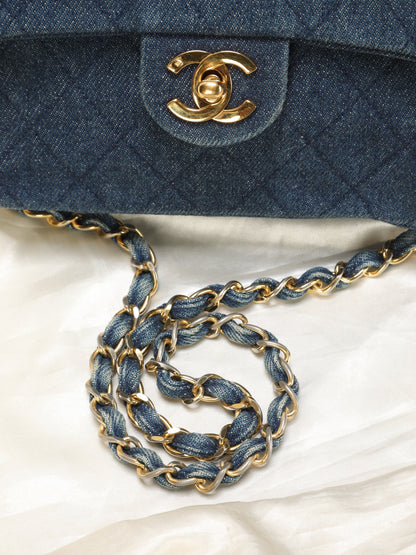 Extremely Rare Chanel Denim Mini Classic Flap