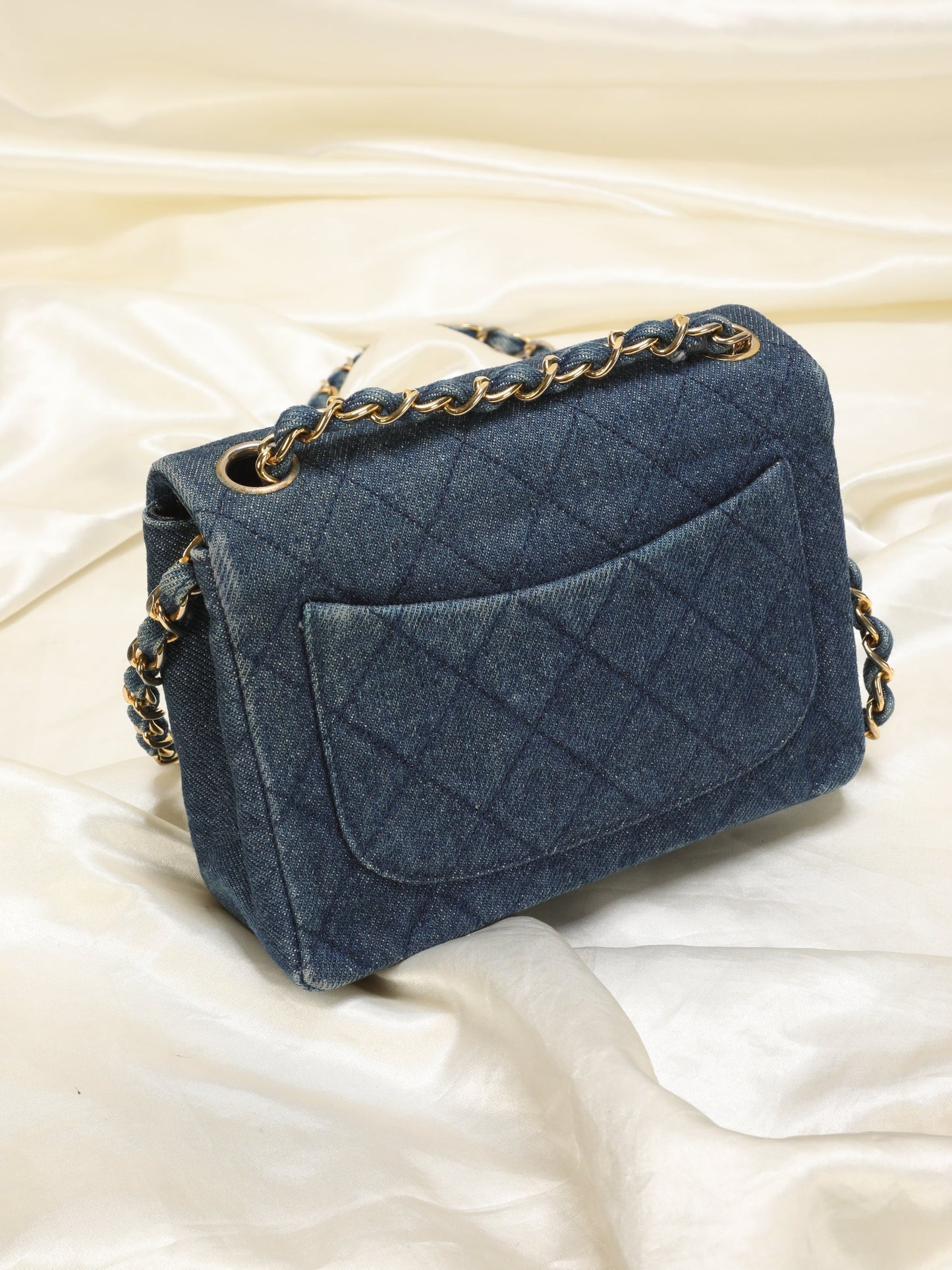 Extremely Rare Chanel Denim Mini Classic Flap