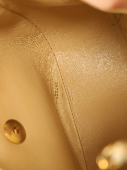 Chanel Round Beige Quilted Turnlock