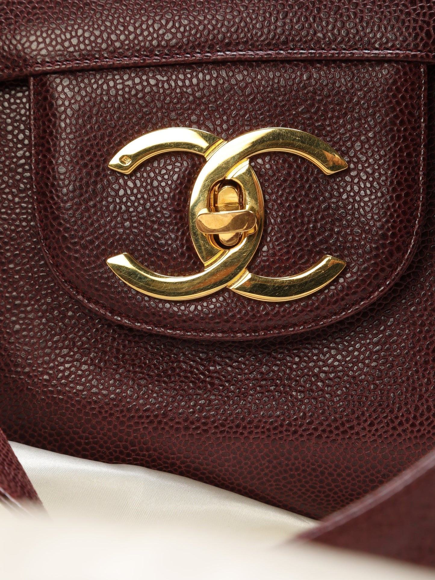 Extremely Rare Chanel Maxi Caviar Double-Sided Shoulder Bag