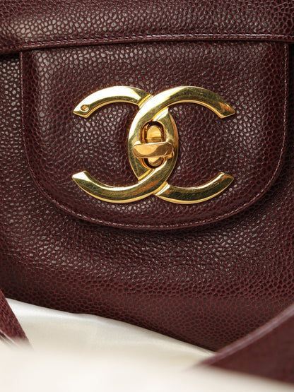 Extremely Rare Chanel Maxi Caviar Double-Sided Shoulder Bag