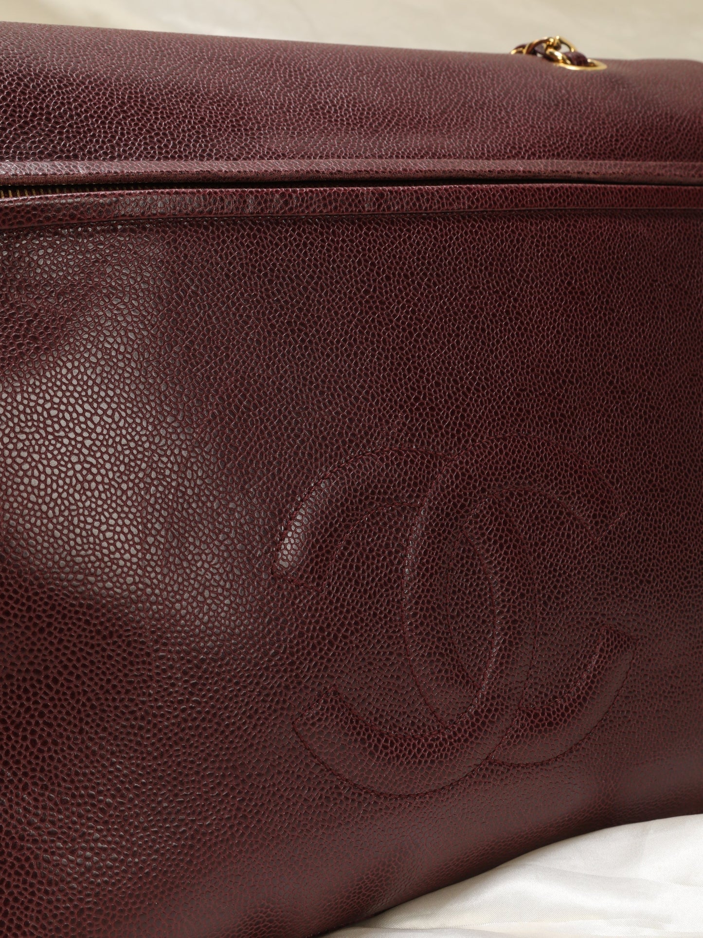Extremely Rare Chanel Maxi Caviar Double-Sided Shoulder Bag