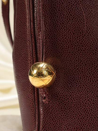 Extremely Rare Chanel Maxi Caviar Double-Sided Shoulder Bag
