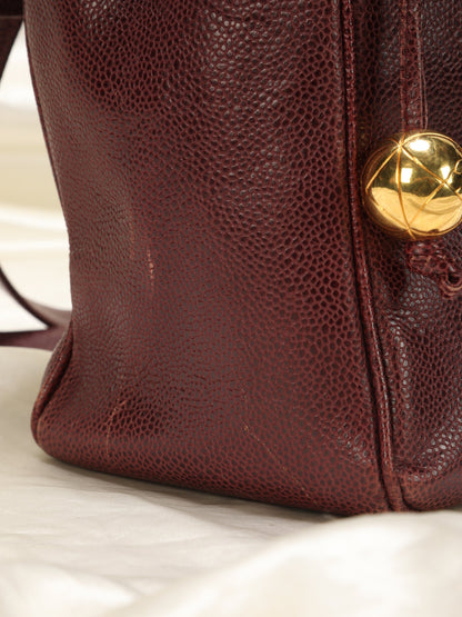 Extremely Rare Chanel Maxi Caviar Double-Sided Shoulder Bag