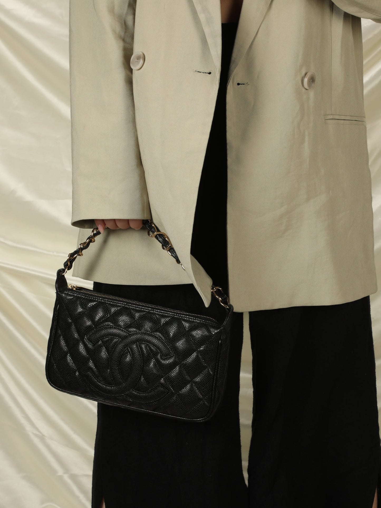 Chanel Caviar Black Pochette