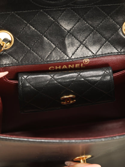 Extremely Rare Chanel Trapezoid Lambskin Bag with Wallet