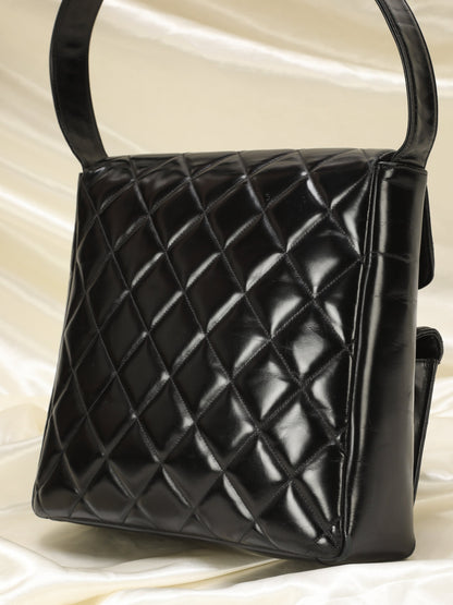 Chanel Patent Double Turnlock Flap Bag