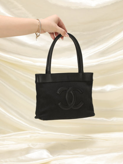 Chanel Linen & Lambskin Mini Tote