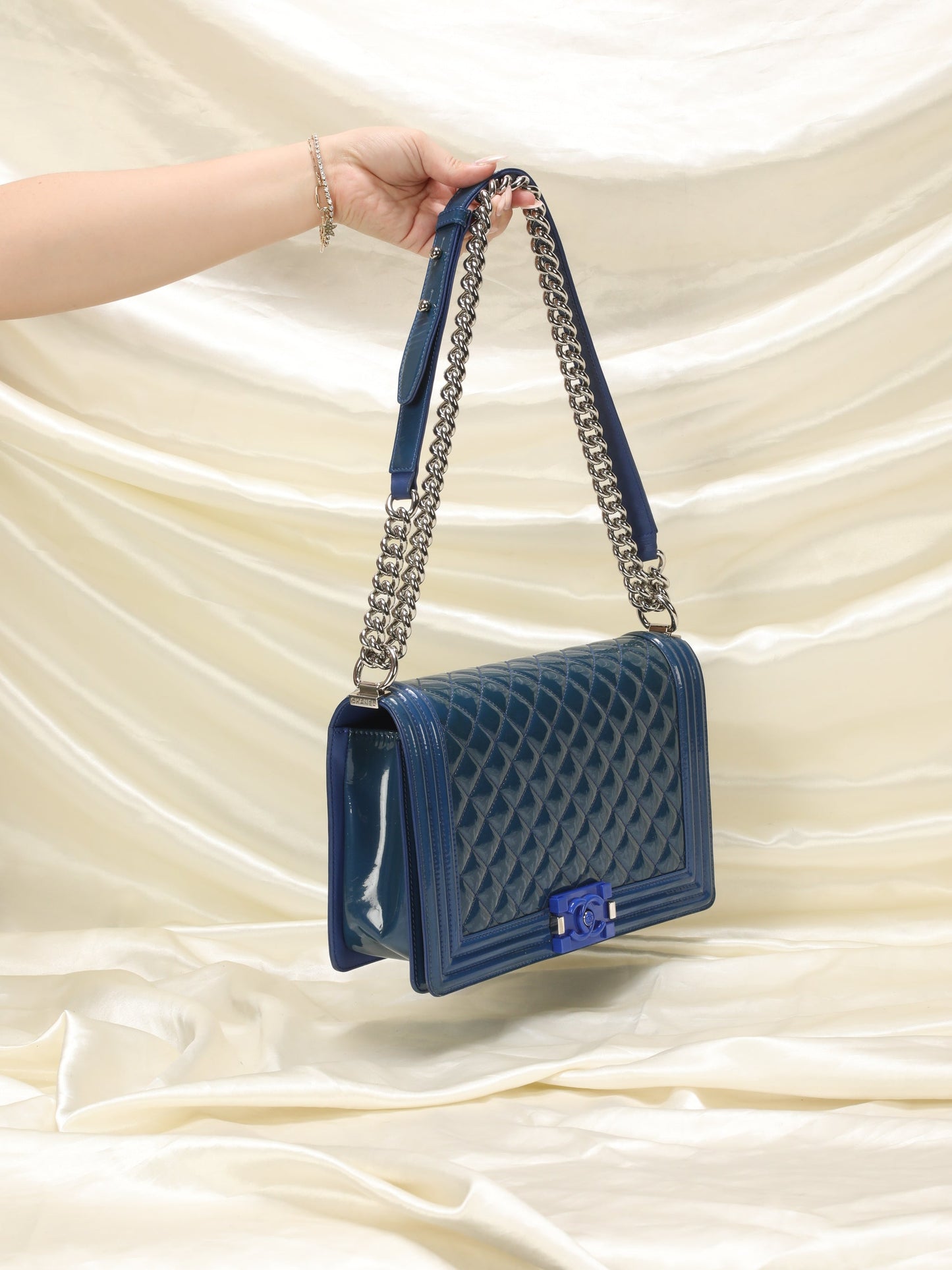 Chanel Patent Medium Boy Bag