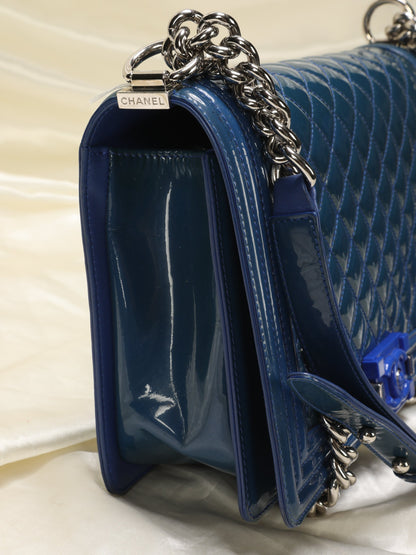 Chanel Patent Medium Boy Bag