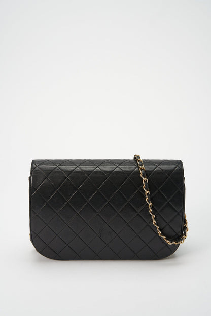 Chanel Black Quilted Lambskin Vintage Flap Bag