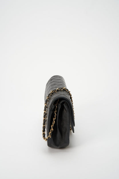 Chanel Black Quilted Lambskin Vintage Flap Bag