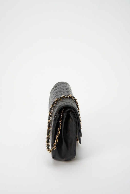 Chanel Black Quilted Lambskin Vintage Flap Bag