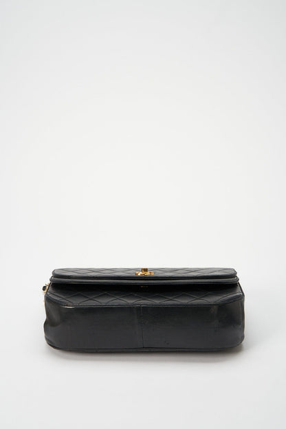 Chanel Black Quilted Lambskin Vintage Flap Bag