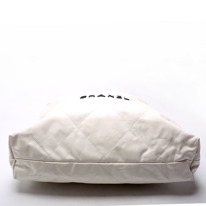 Chanel 22 Quilted Large Hobo White