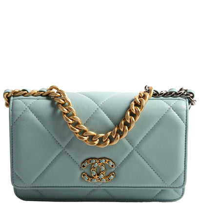 Chanel 19 WOC Quilted Lambskin 29M Blue
