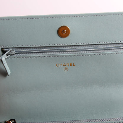Chanel 19 WOC Quilted Lambskin 29M Blue