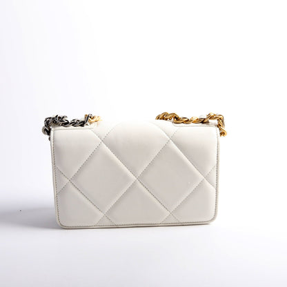 Chanel 19 WOC Quilted Lambskin 30M White