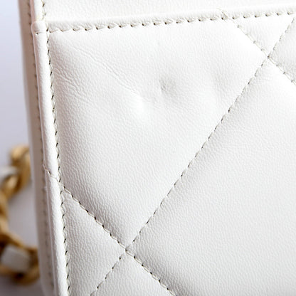 Chanel 19 WOC Quilted Lambskin 30M White