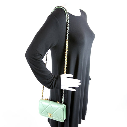 Chanel 19 WOC Quilted Lambskin RFID Green