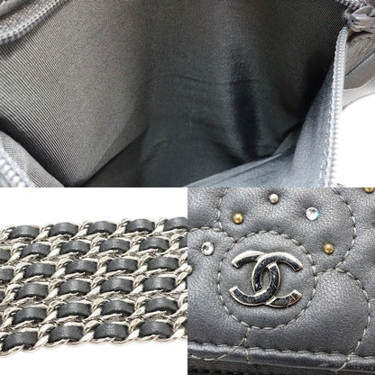 Chanel Camellia Lambskin Chain Wallet