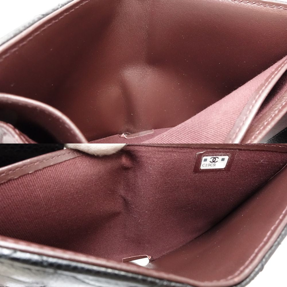 Chanel Caviar Skin Trifold Wallet Matelasse AP0231