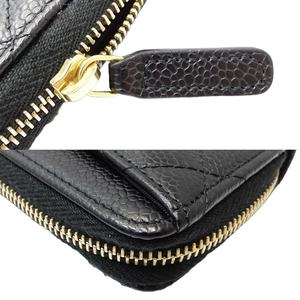 Chanel Caviar Skin Coin Case Classic Zip AP0216