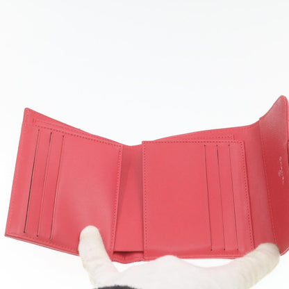 CHANEL Caviar Skin Matelasse Wallet Pink Red CC 18734SA