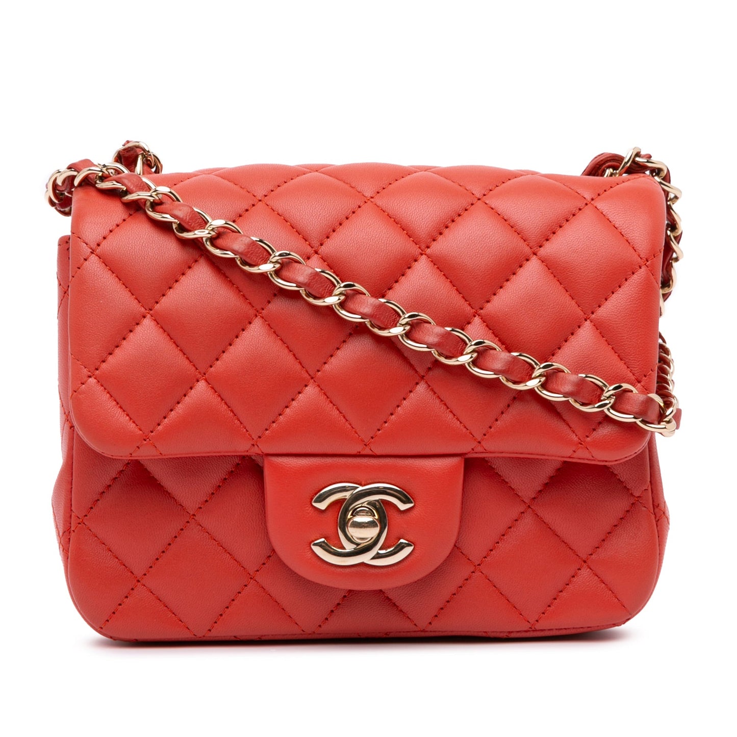Chanel Sac Mini Square Classic Lambskin Single Flap