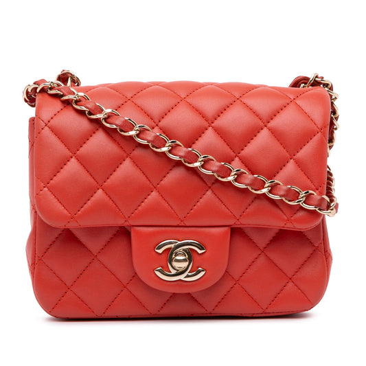 Chanel Sac Mini Square Classic Lambskin Single Flap