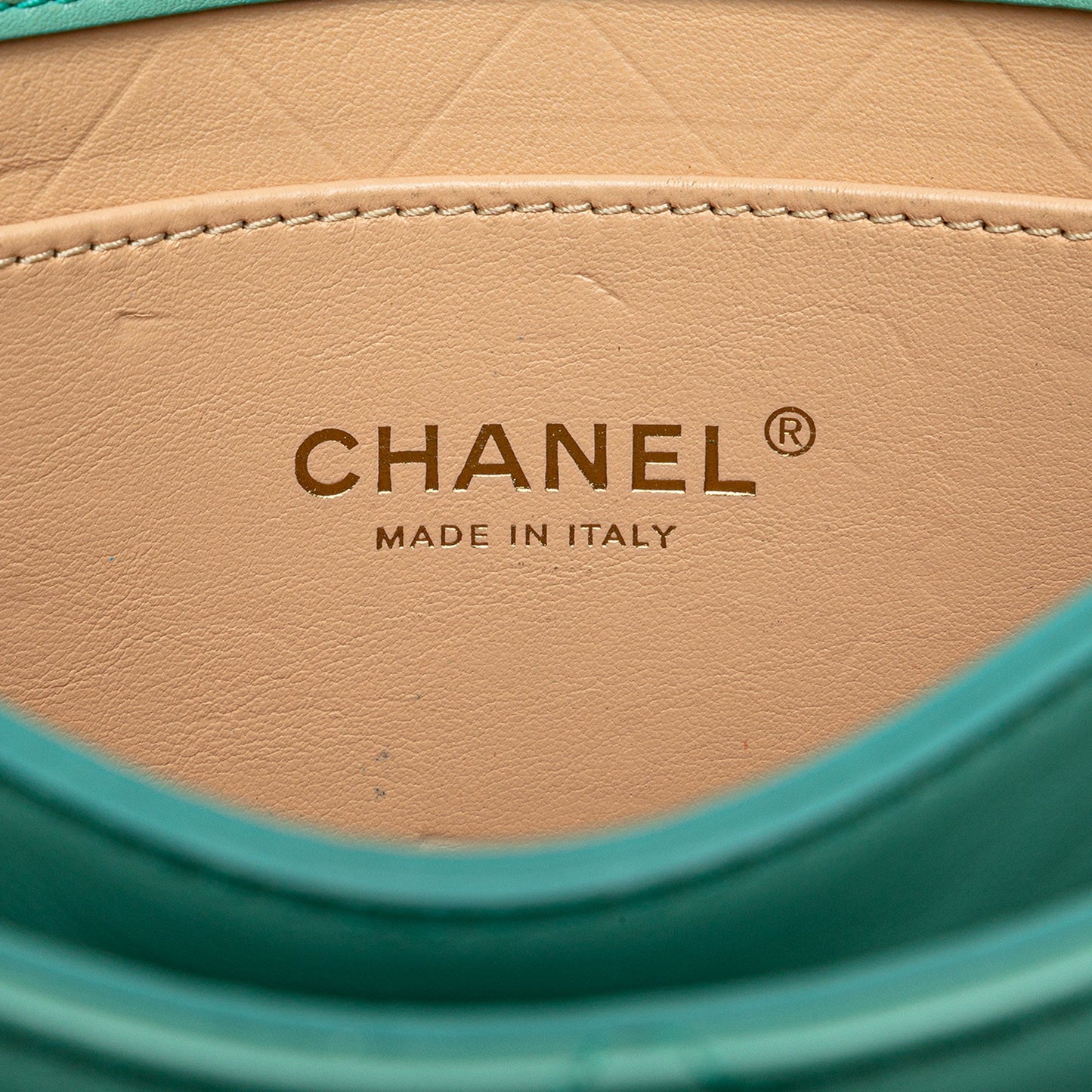 Blue Chanel Quilted Lambskin Round Moon Messenger Flap Crossbody Bag