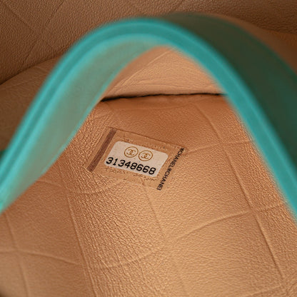 Blue Chanel Quilted Lambskin Round Moon Messenger Flap Crossbody Bag