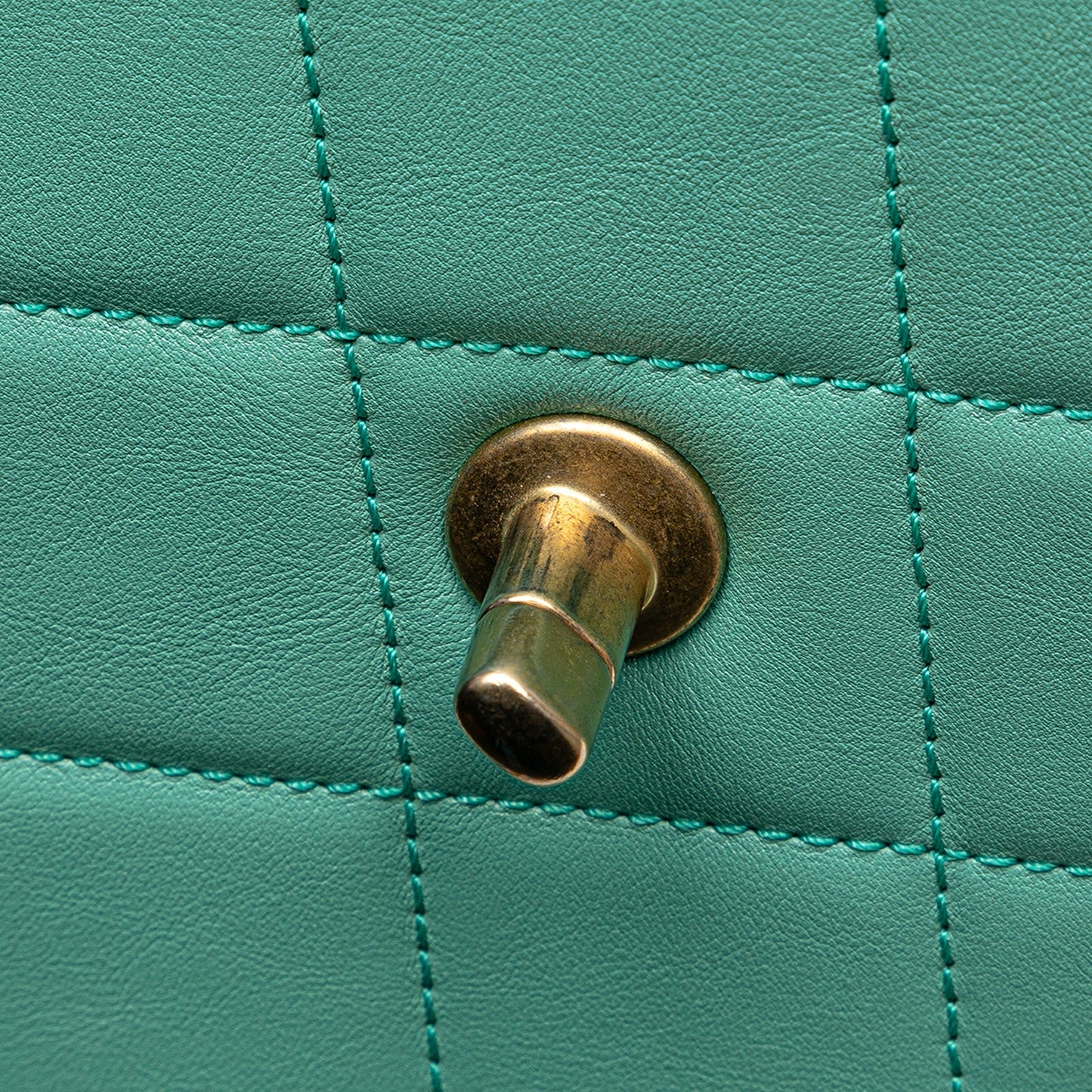 Blue Chanel Quilted Lambskin Round Moon Messenger Flap Crossbody Bag
