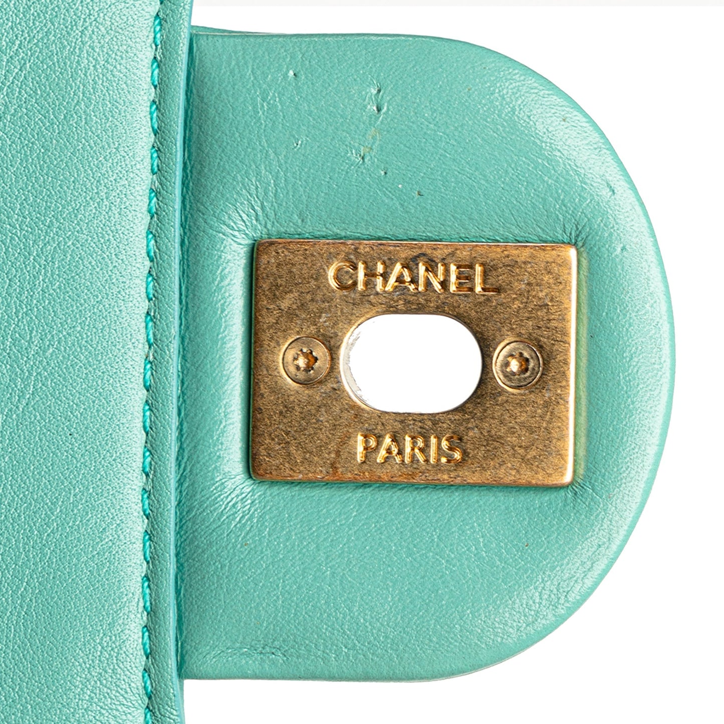 Blue Chanel Quilted Lambskin Round Moon Messenger Flap Crossbody Bag