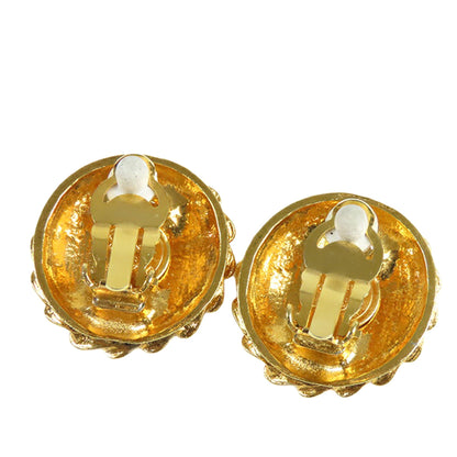 Gold Chanel Gold Plated Mademoiselle Clip On Earrings