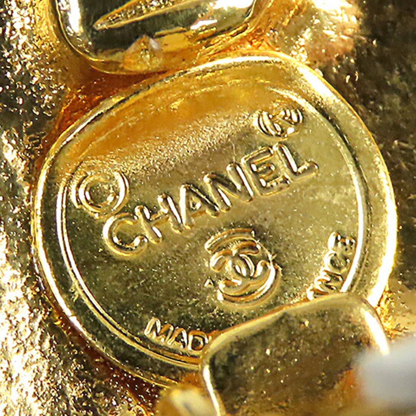 Gold Chanel Gold Plated Mademoiselle Clip On Earrings