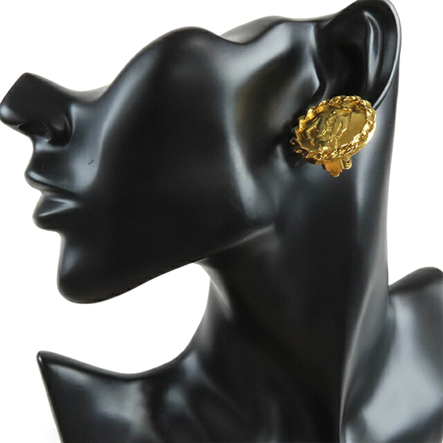 Gold Chanel Gold Plated Mademoiselle Clip On Earrings