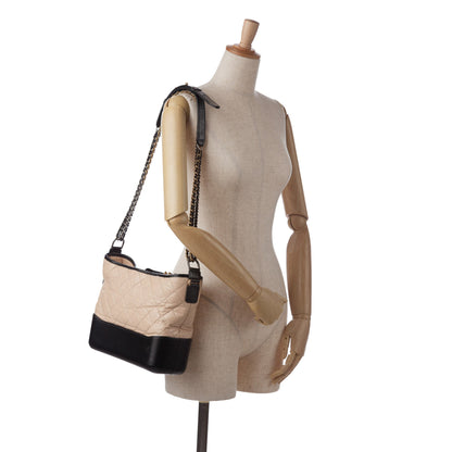 Beige Chanel Medium Bicolor Lambskin Gabrielle Crossbody