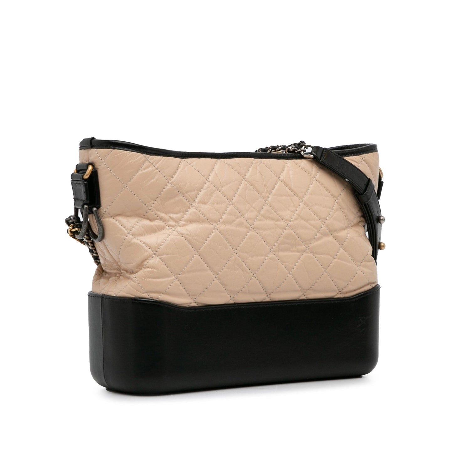 Beige Chanel Medium Bicolor Lambskin Gabrielle Crossbody