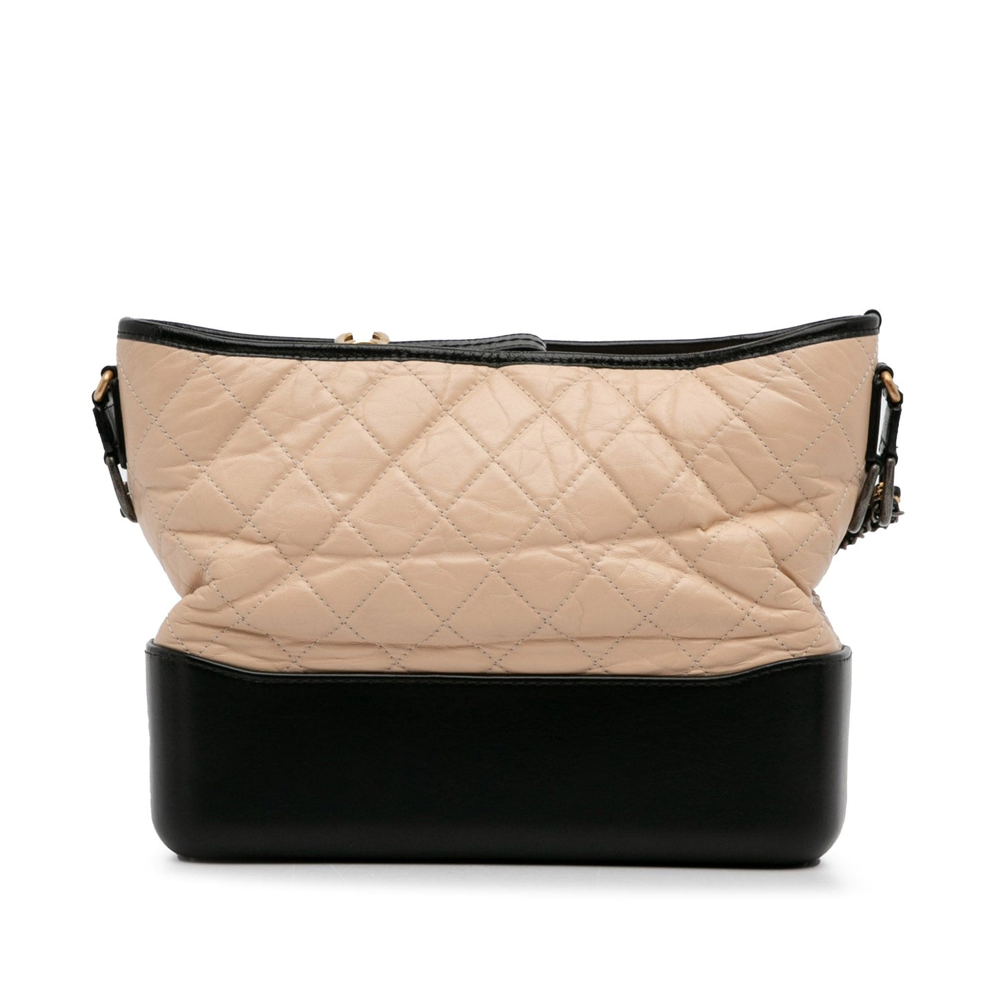 Beige Chanel Medium Bicolor Lambskin Gabrielle Crossbody