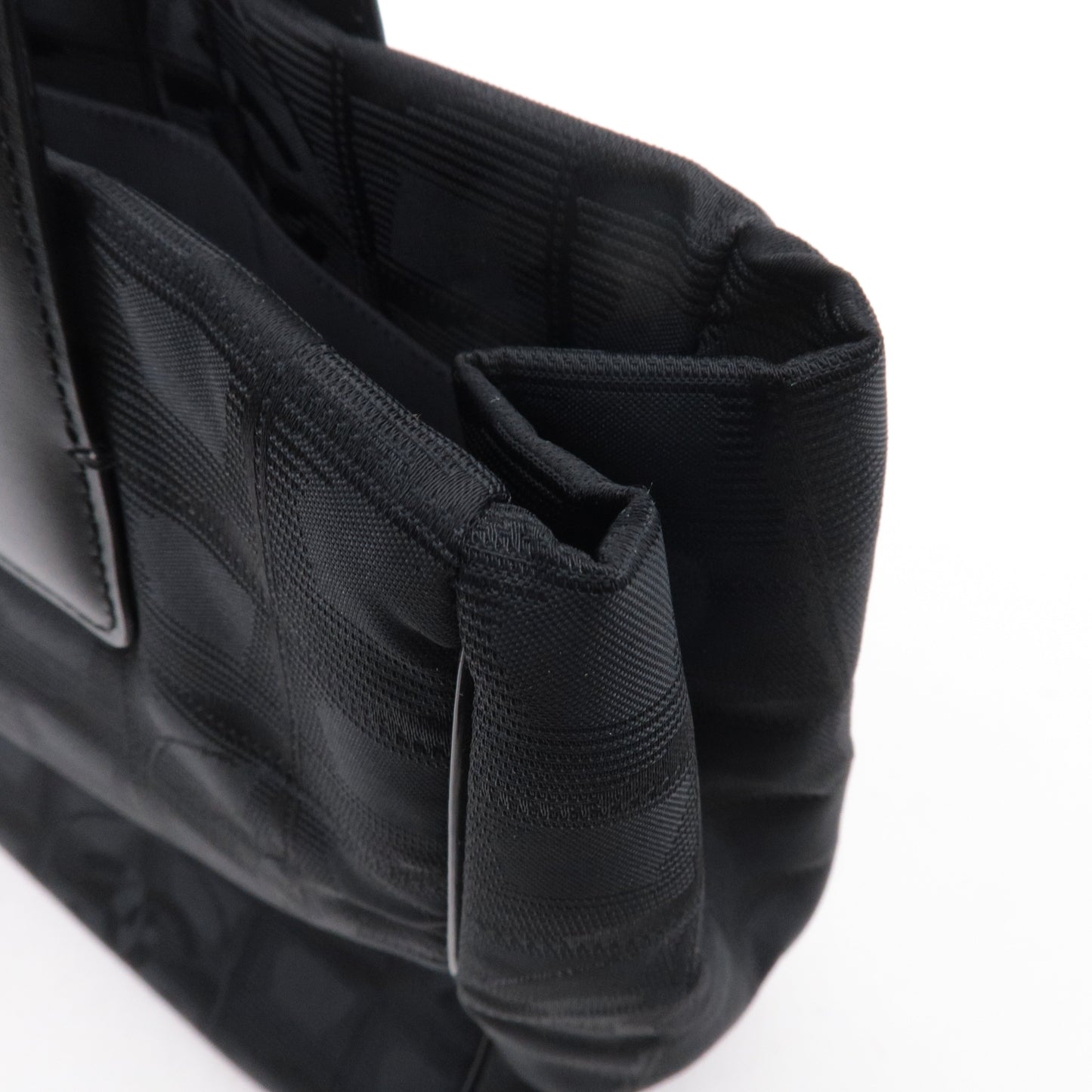 CHANEL New Travel Line Nylon Jacquard PM Tote Bag Black A20457