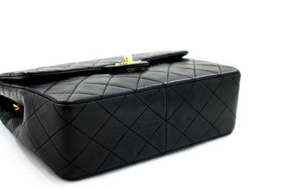 CHANEL Mini Square Small Chain Shoulder Bag Crossbody Black Quilt h30