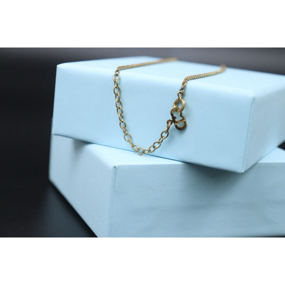 Good ( Rank AB) Dior CD Necklace Gold Plated VT25030126
