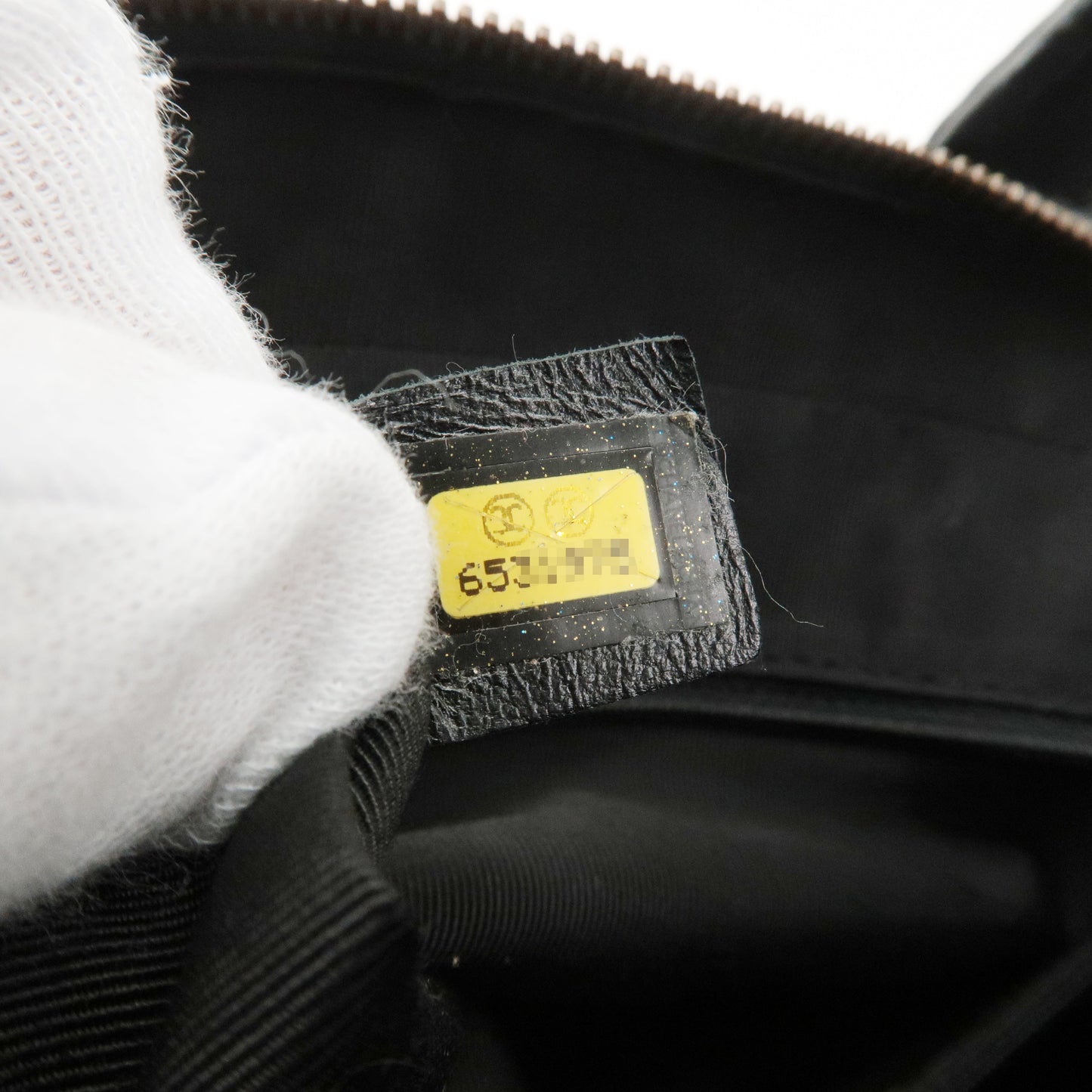 CHANEL Wild Stitch Leather Hand Bag Black A14692