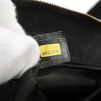 CHANEL Wild Stitch Leather Hand Bag Black A14692