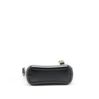 Chanel small Gabrielle hobo bag calfskin white/ black with multicolour hardware